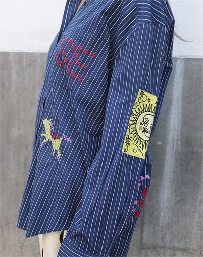 Sissel Edelbo - Brenna Skjorte - Navy Stripes